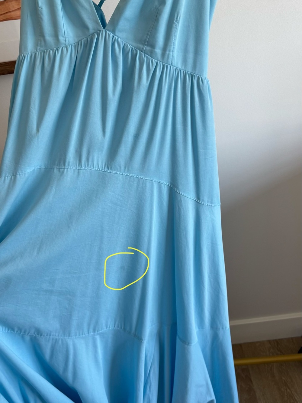 Cinq à Sept • Effie • sky blue strappy maxi slip dress balloon hem • 6 - Picture 8 of 10